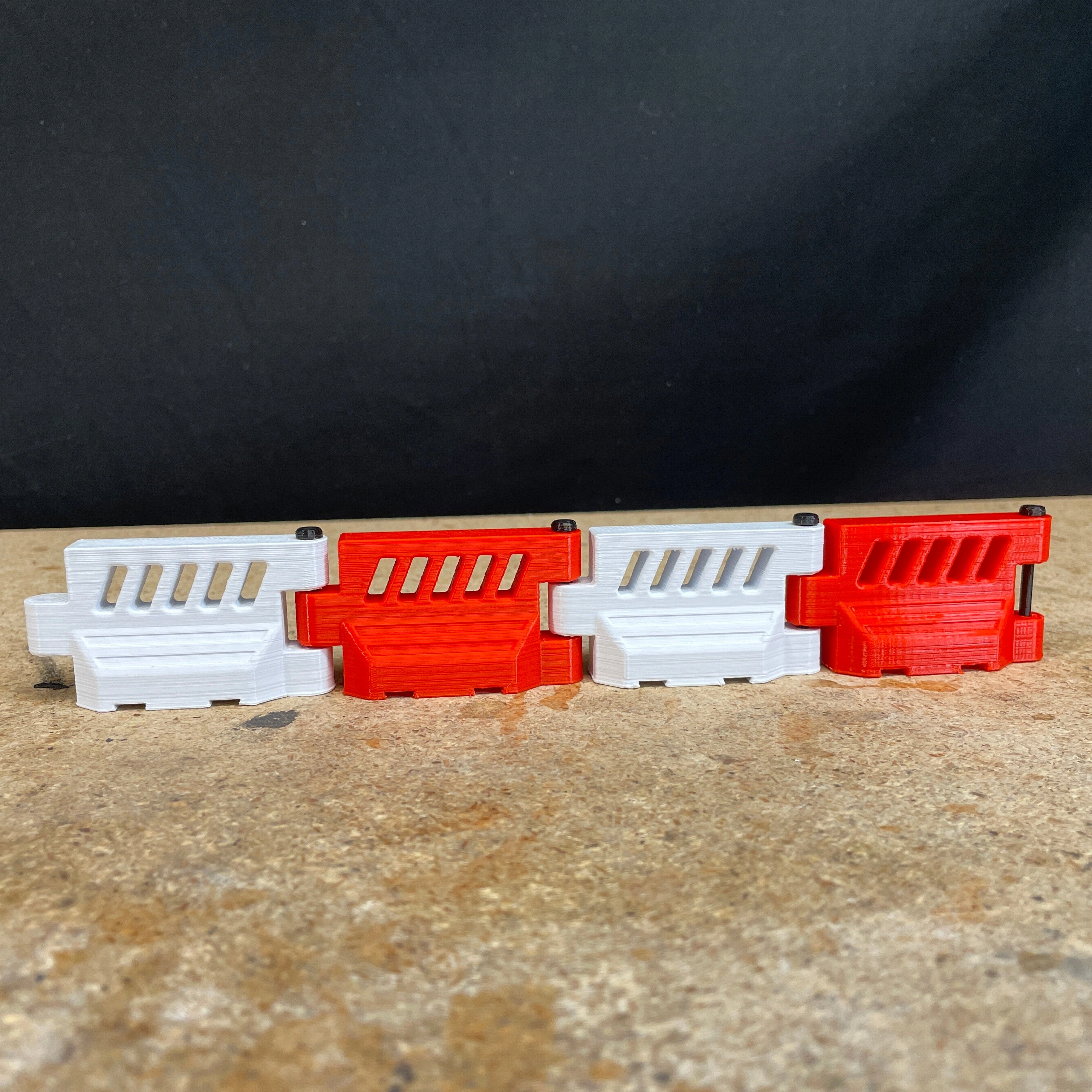 RC Crash Barriers Unleashed Four Pre-Painted Defenders for Your Tiny Racing Arena Ready to Rumble!